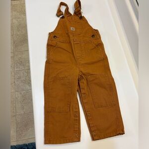 Carhartt Baby Toddler Duck Washed Bib Overalls 24 Month 2T Pant Bottoms Brown